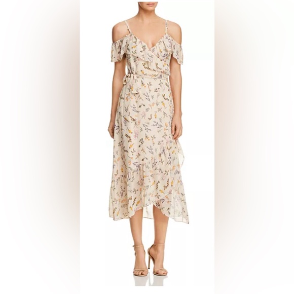 Rebecca Minkoff Dresses & Skirts - Rebecca Minkoff Jessica Ruffled Floral-Print Midi Wrap Dress